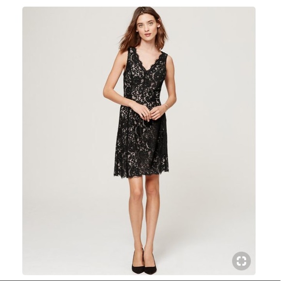 LOFT Dresses & Skirts - LOFT V-neck Lace LBD.